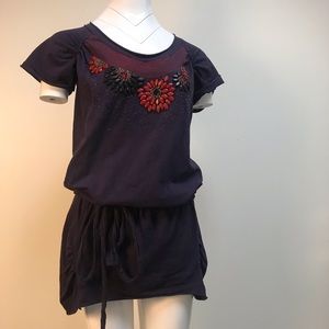 A Common Thread deep purple dress with beading